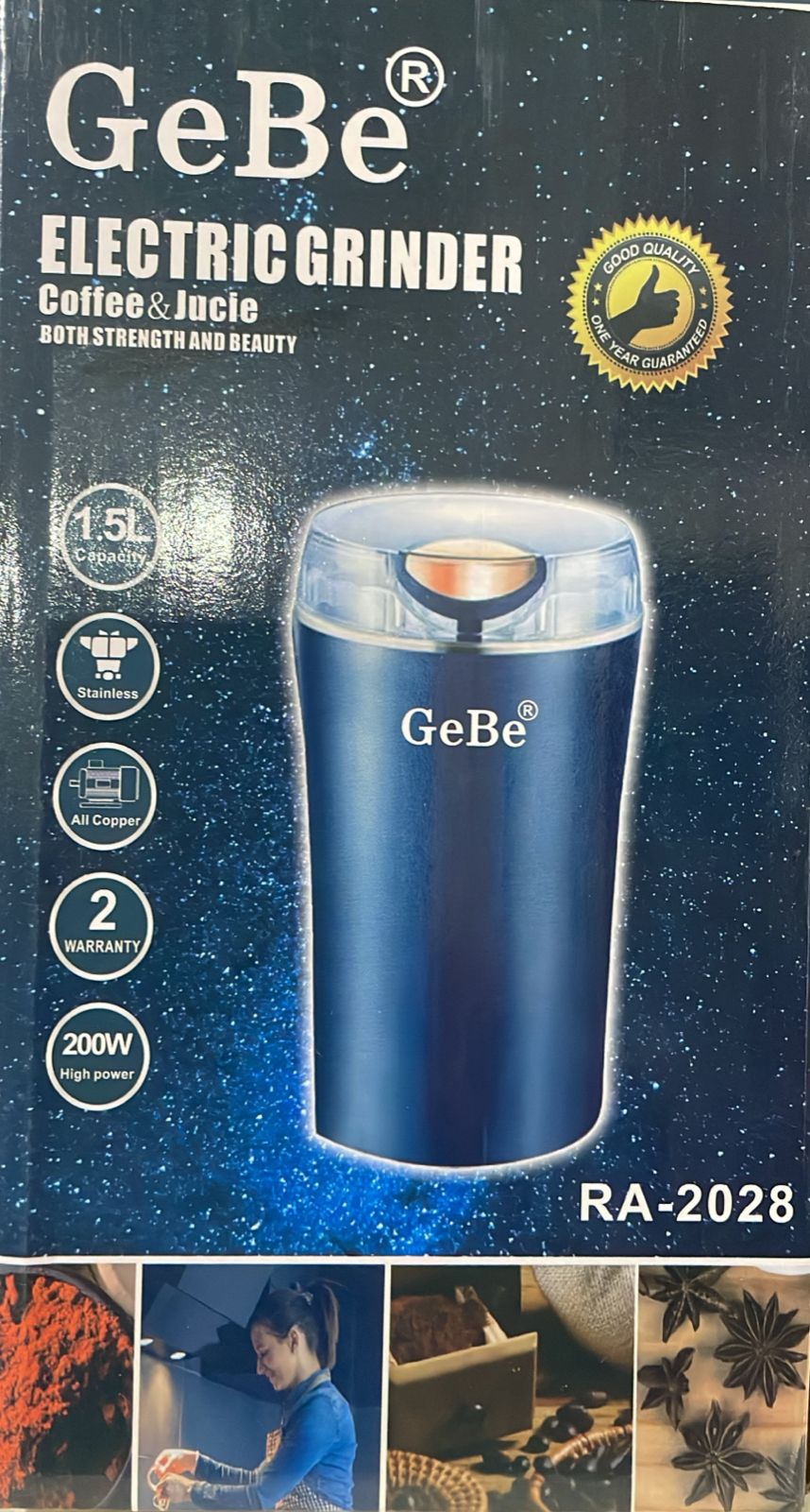 GEBE Electric Coffee and Grain Grinder