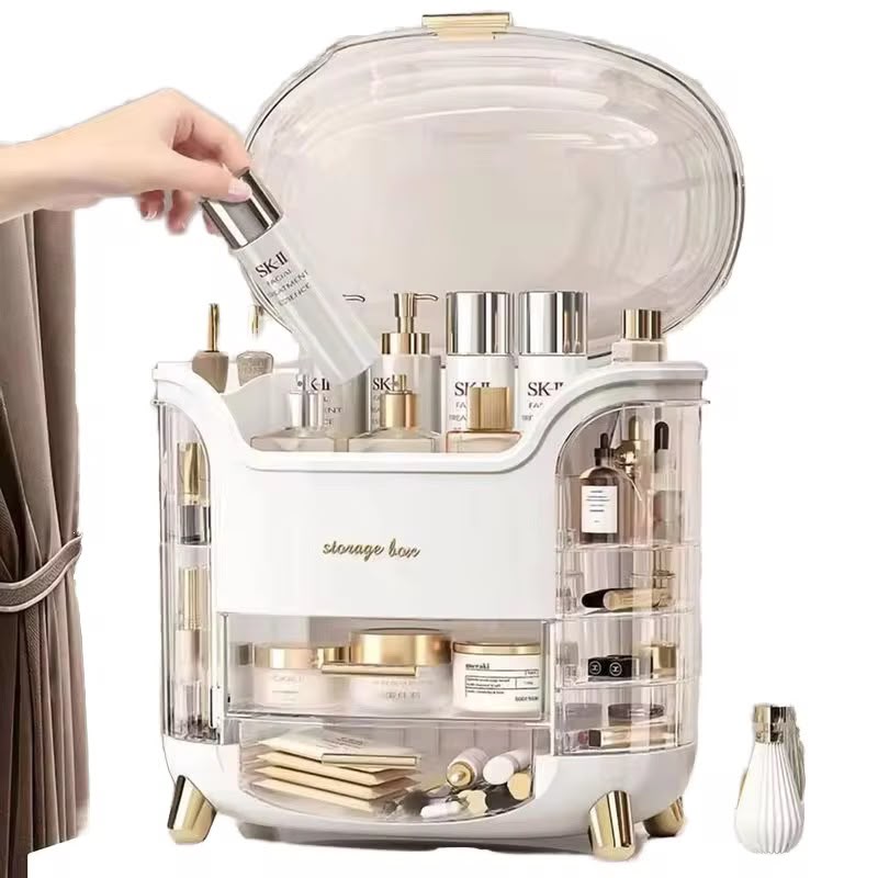 Clear Cosmetic Storage with Lid