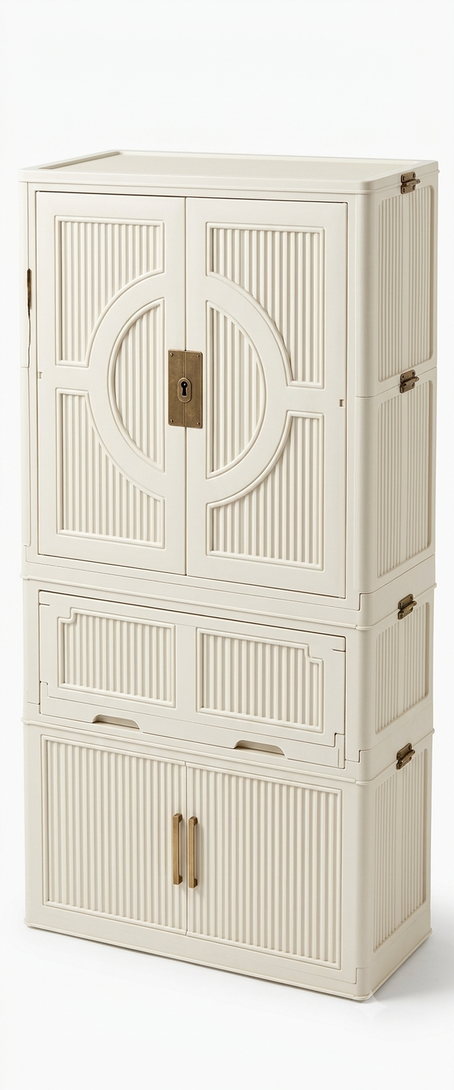 Foldable Storage Cabinets with Drawers