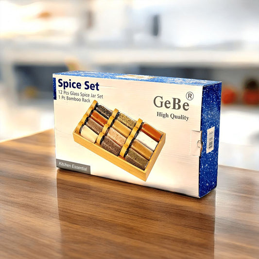 GEBE Spice Jars with Bamboo Stand