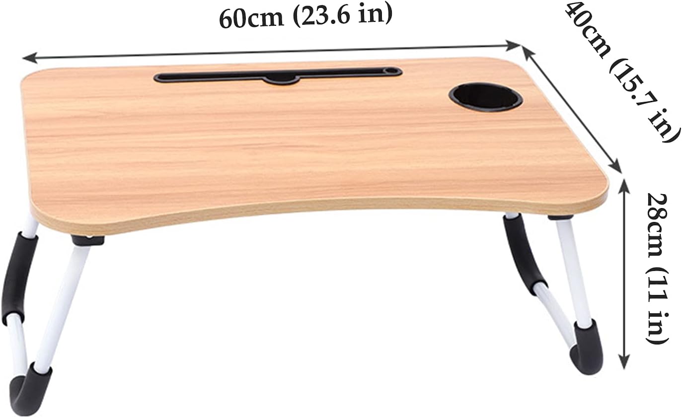 Portable folding laptop table