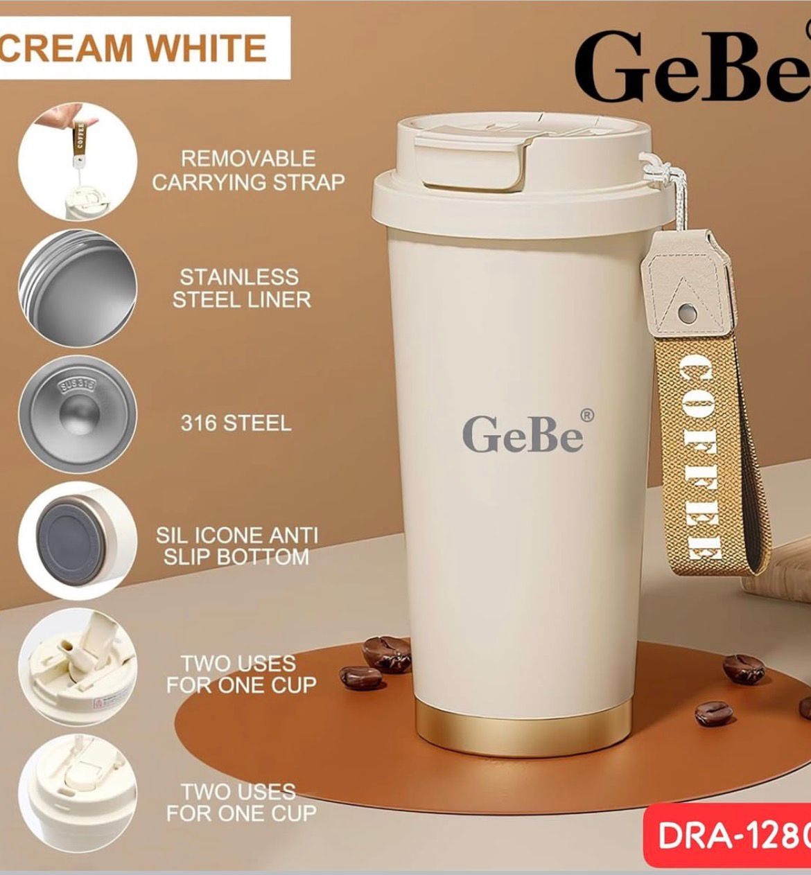 GEBE Stainless Steel Coffee Mug
