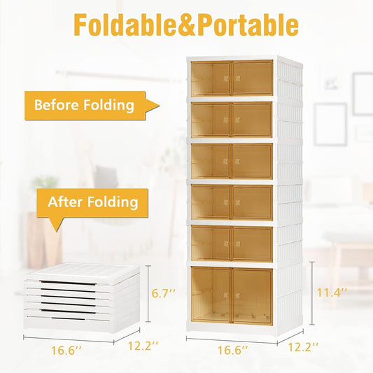 Stackable Clear Plastic Shoe Storage Box