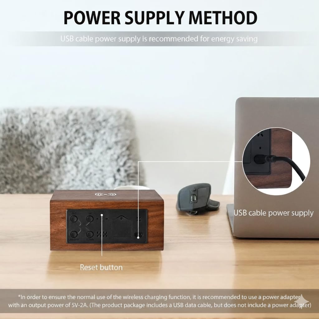 Wireless Charging and Bluetooth Alarm
