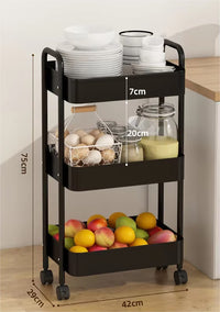 3 & 4 Layers Multipurpose Storage Trolley
