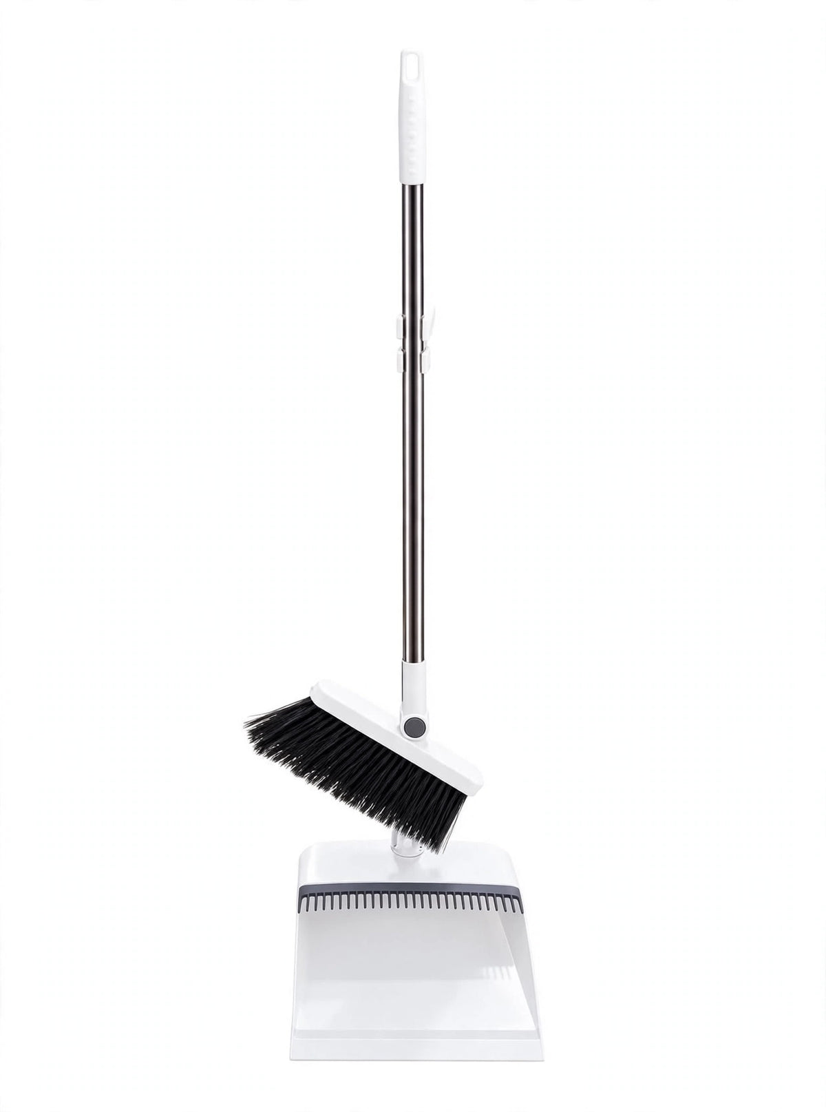 Foldable Broom and Dustpan Set with 180° Rotation