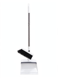 Foldable Broom and Dustpan Set with 180° Rotation