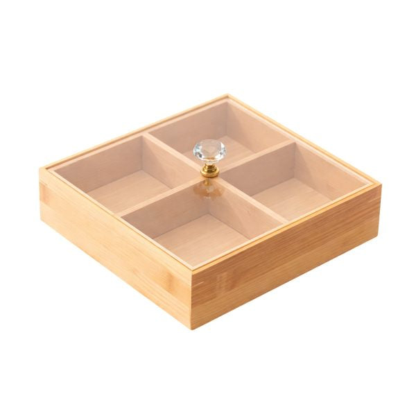 Multi-compartment bamboo Serving Trays