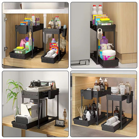 2-Tiered kitchen storage rack