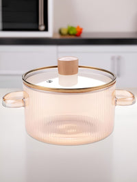 Ripped Transparent Glass Pot (1.5L)
