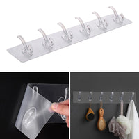 Self-Adhesive 6-Hook Wall Hanger ( 3 Pcs)