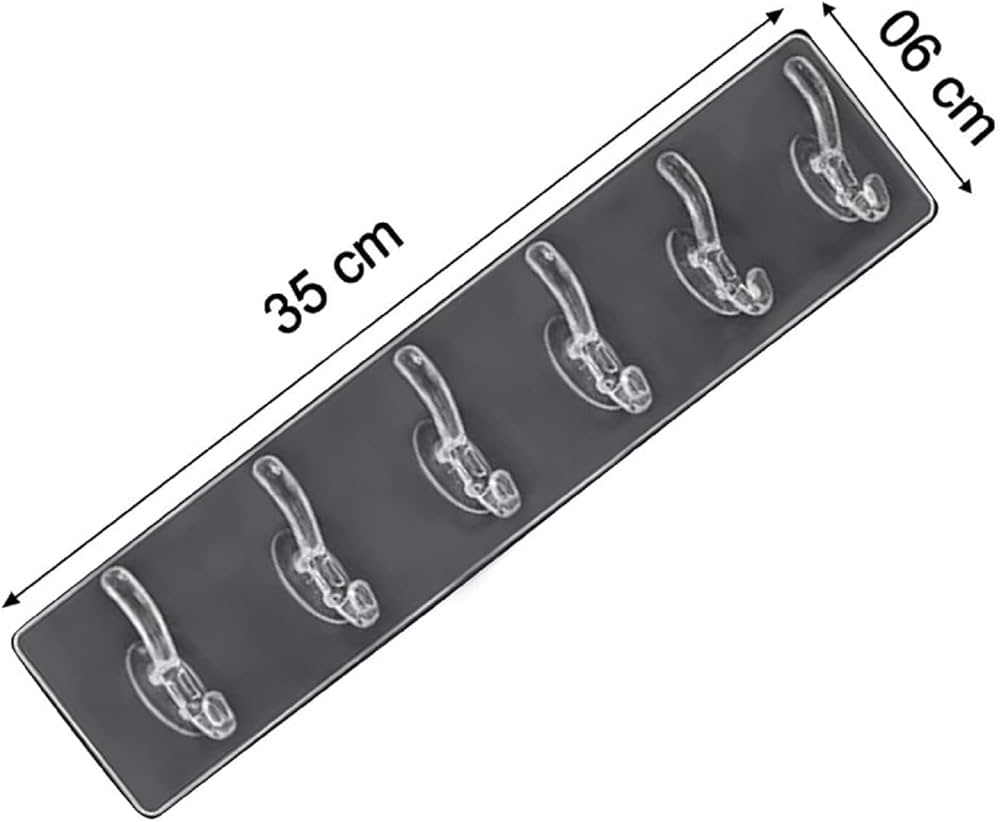 Self-Adhesive 6-Hook Wall Hanger ( 3 Pcs)