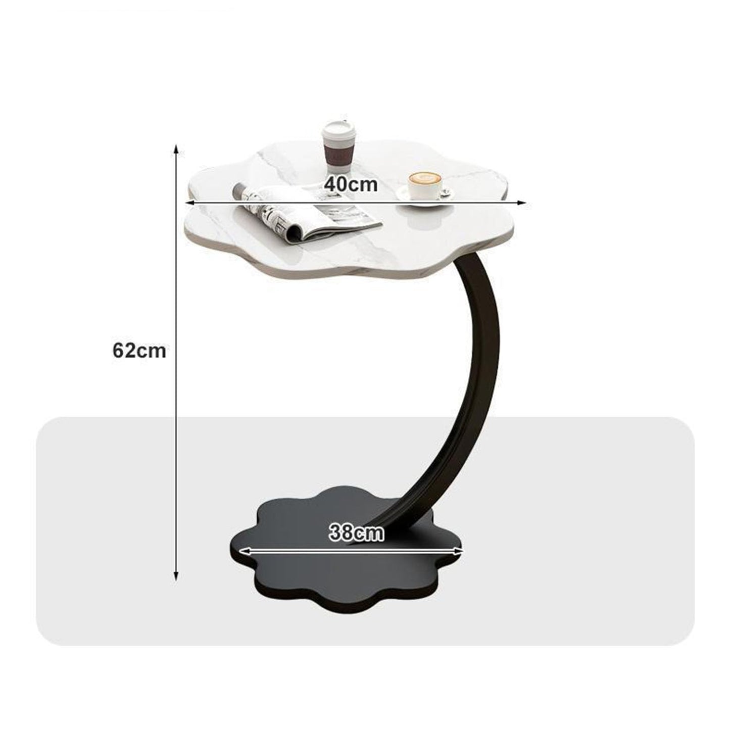 C Shaped Side Table