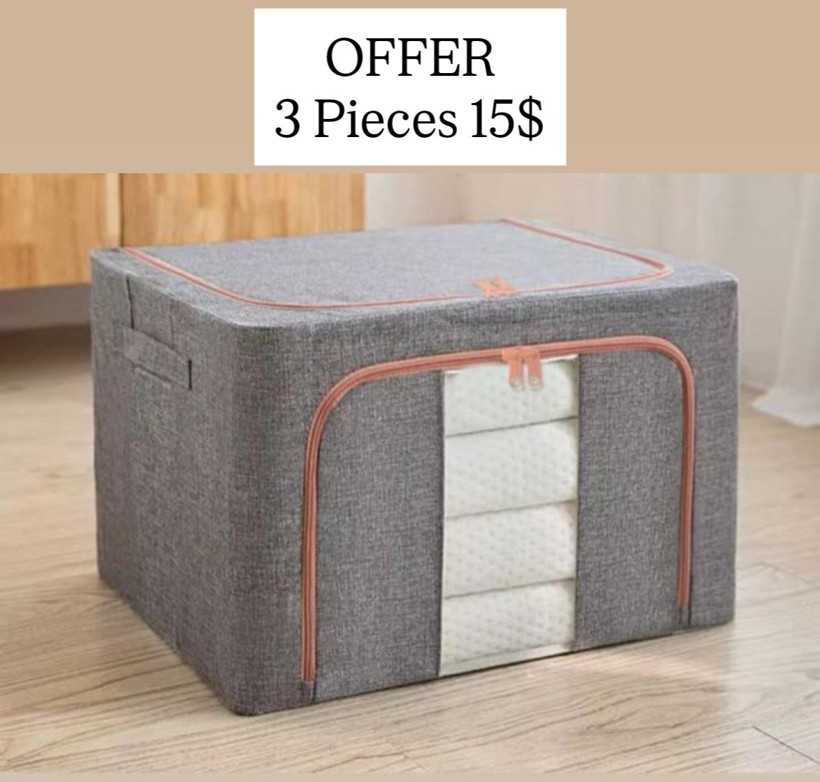 Zippered Storage Box