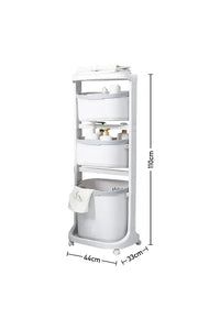 Rolling Laundry Organizer 3-Tiers
