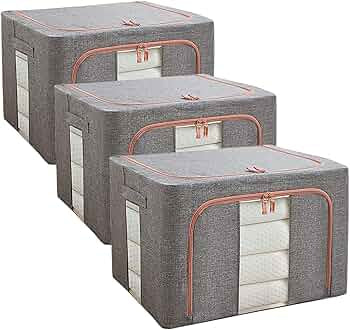 Zippered Clothes Storage Boxes Large ( 100L )