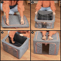 Zippered Clothes Storage Boxes Large ( 100L )