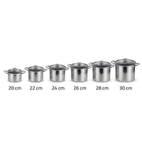 12-piece stainless steel "Super High Pot Suit" cookware set