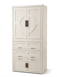 Foldable Storage Cabinets with Drawers
