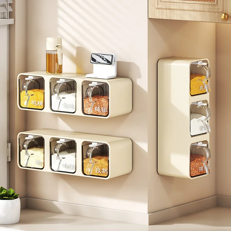 Wall-Mounted Seasoning Box Spice Jar