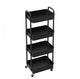 4-Tier Plastic Rolling Utility Cart