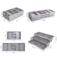 Expandable & Foldable Vanity Organizer Tray 3-Tier