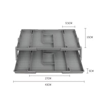 Expandable & Foldable Vanity Organizer Tray 3-Tier