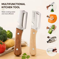 2 Pieces Multifunctional 3-in-1 Vegetable Peeler