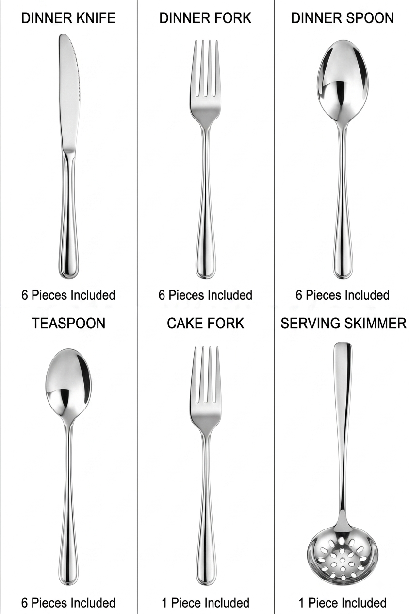 GeBe 32-Piece Stainless Steel Cutlery Set