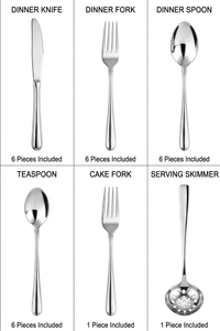GeBe 32-Piece Stainless Steel Cutlery Set