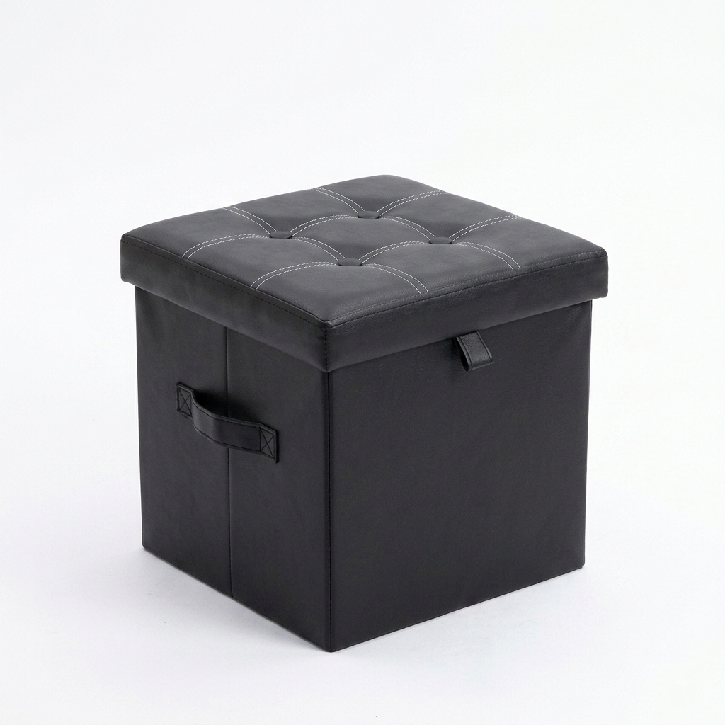 Folding Storage Ottoman Cube
