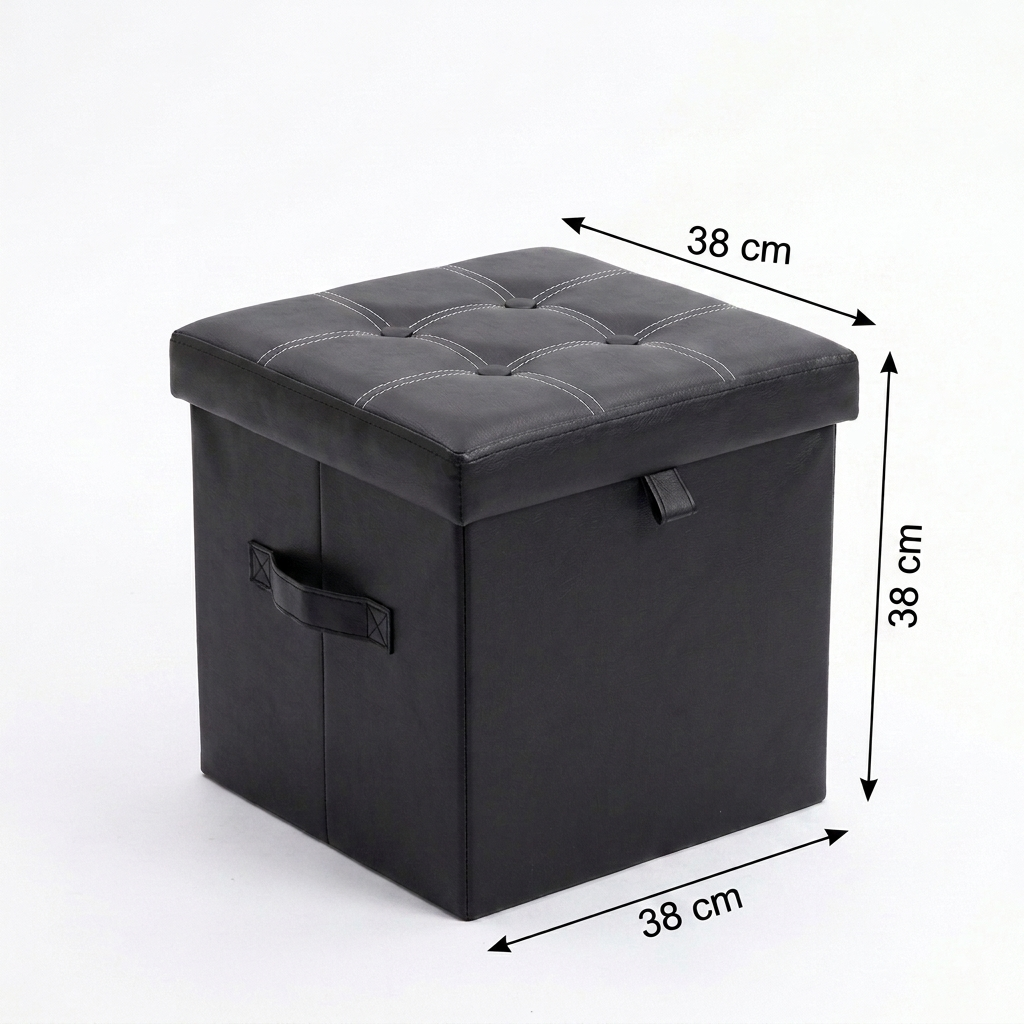 Folding Storage Ottoman Cube