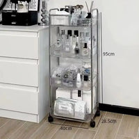 4-Tier Clear Acrylic Storage Cart