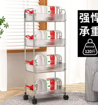 4-Tier Clear Acrylic Storage Cart