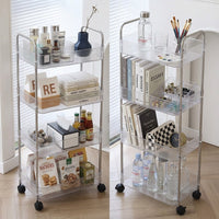4-Tier Clear Acrylic Storage Cart