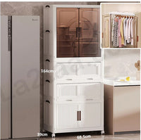 Foldable plastic storage cabinets