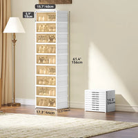 Stackable Clear Plastic Shoe Storage Box